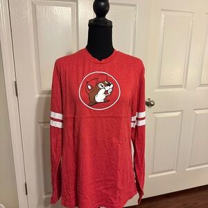 Red Long Sleeve Buc-ee’s shirt